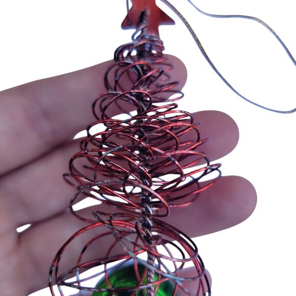 Vintage Wire Christmas Tree Ornament with Bell & Star Topper 1990s - Picture 10 of 10